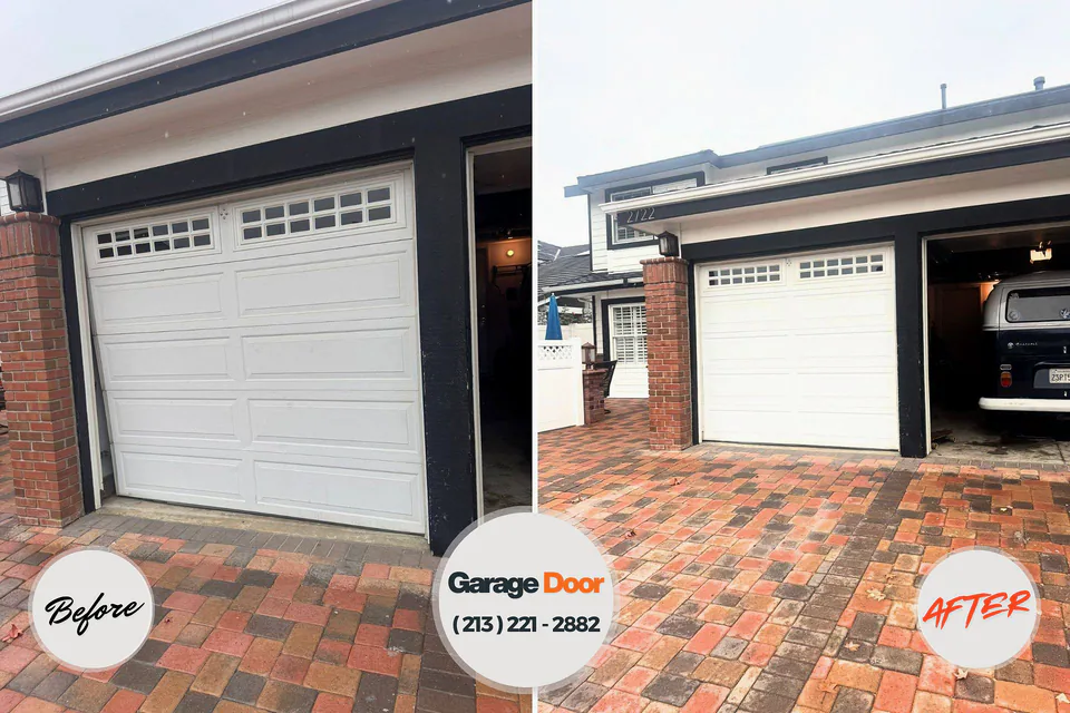 Before and after: garage door repair Palmyra, NJ